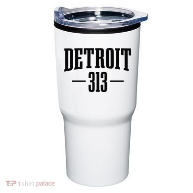 Detroit Michigan 313 Area Code Pride Retro Tumbler