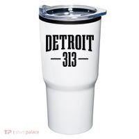 Detroit Michigan 313 Area Code Pride Retro Tumbler thumb 0