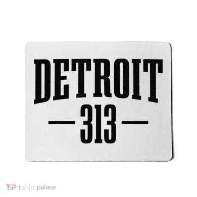 Detroit Michigan 313 Area Code Pride Retro Mousepad