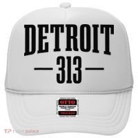 Detroit Michigan 313 Area Code Pride Retro Hat thumb 0