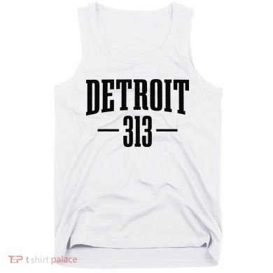 Detroit Michigan 313 Area Code Pride Retro Tank Top