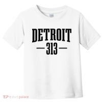 Detroit Michigan 313 Area Code Pride Retro Toddler T-Shirt thumb 0