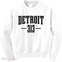 Detroit Michigan 313 Area Code Pride Retro Kids Sweatshirt thumb 0