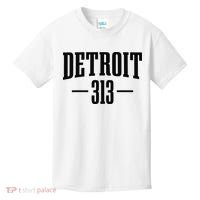 Detroit Michigan 313 Area Code Pride Retro Kids T-Shirt thumb 0