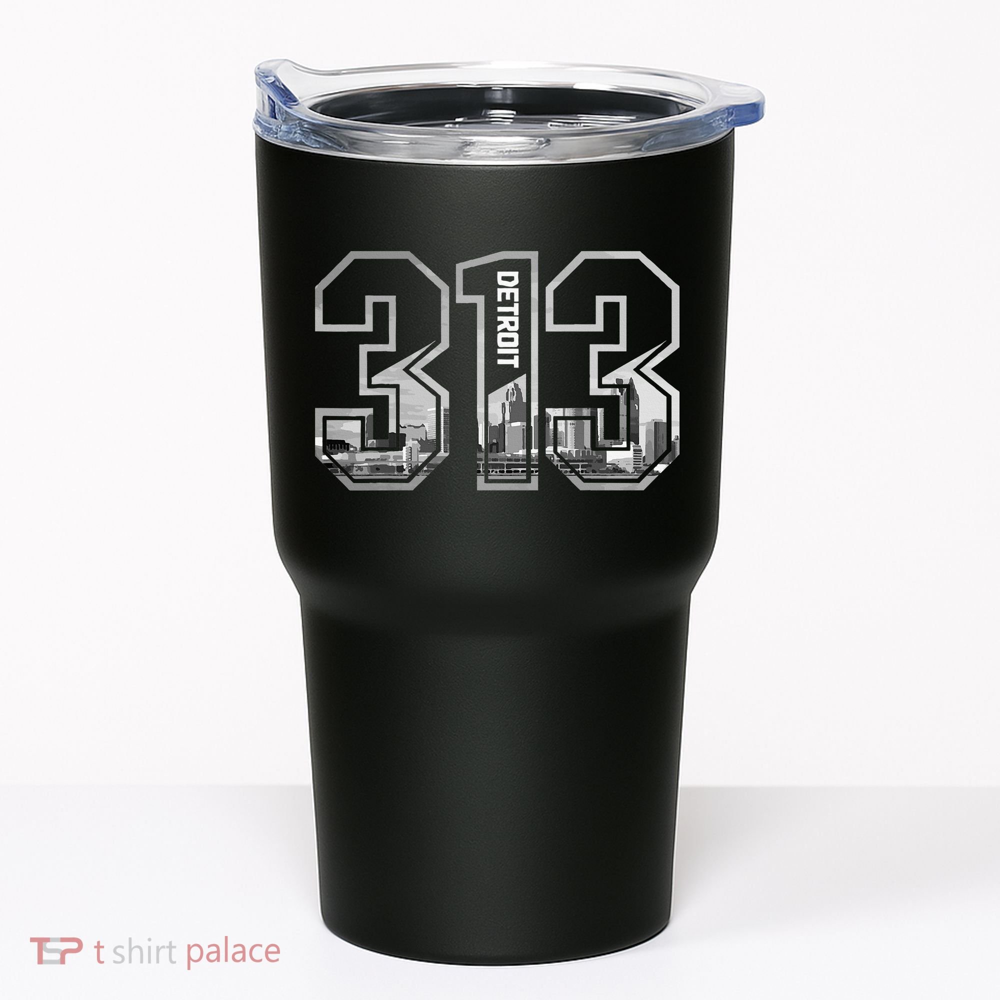 Detroit Michigan 313 Area Code Pride Skyline Tumbler