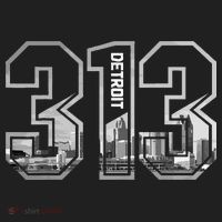 Detroit Michigan 313 Area Code Pride Skyline Tumbler thumb 3