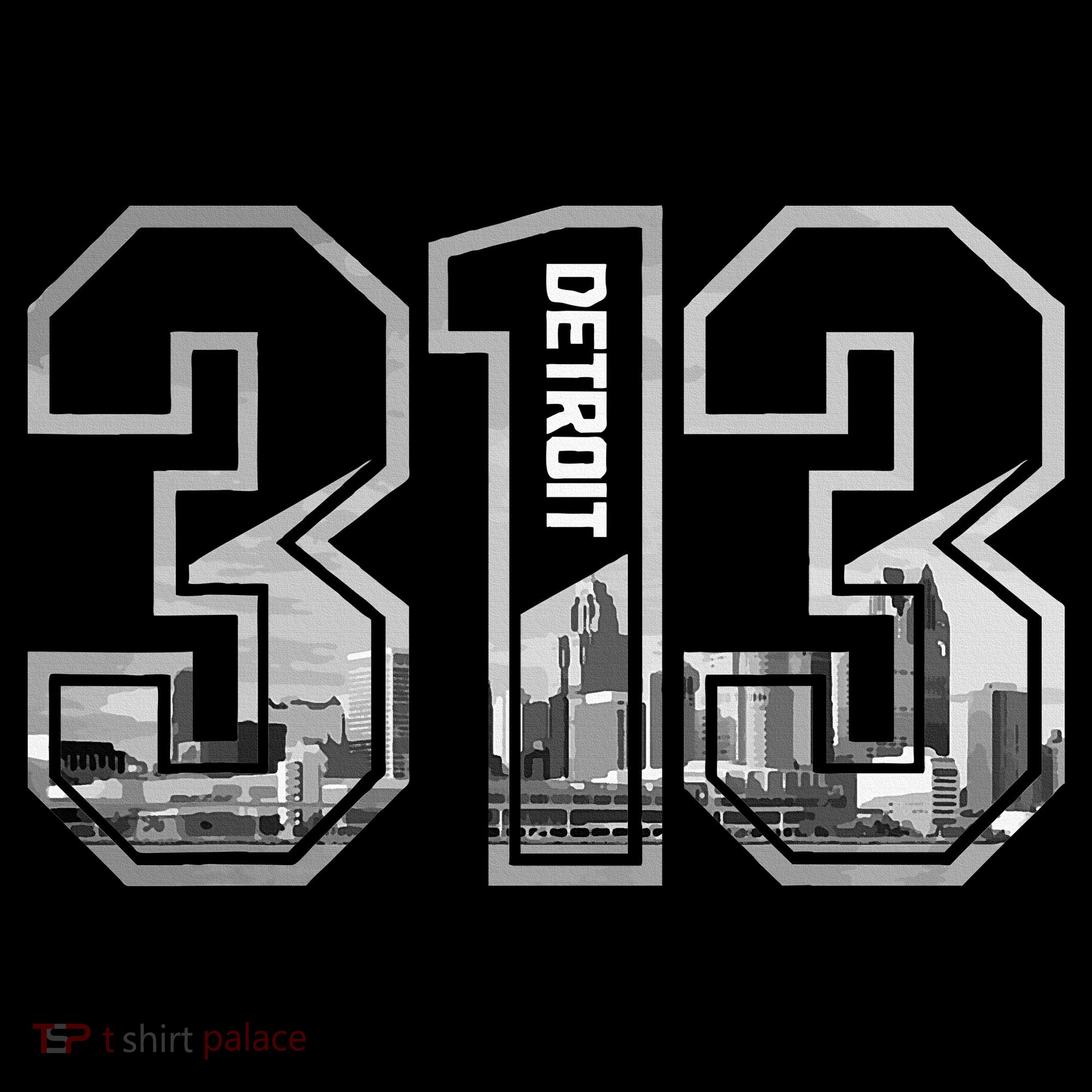 Detroit Michigan 313 Area Code Pride Skyline Toddler T-Shirt