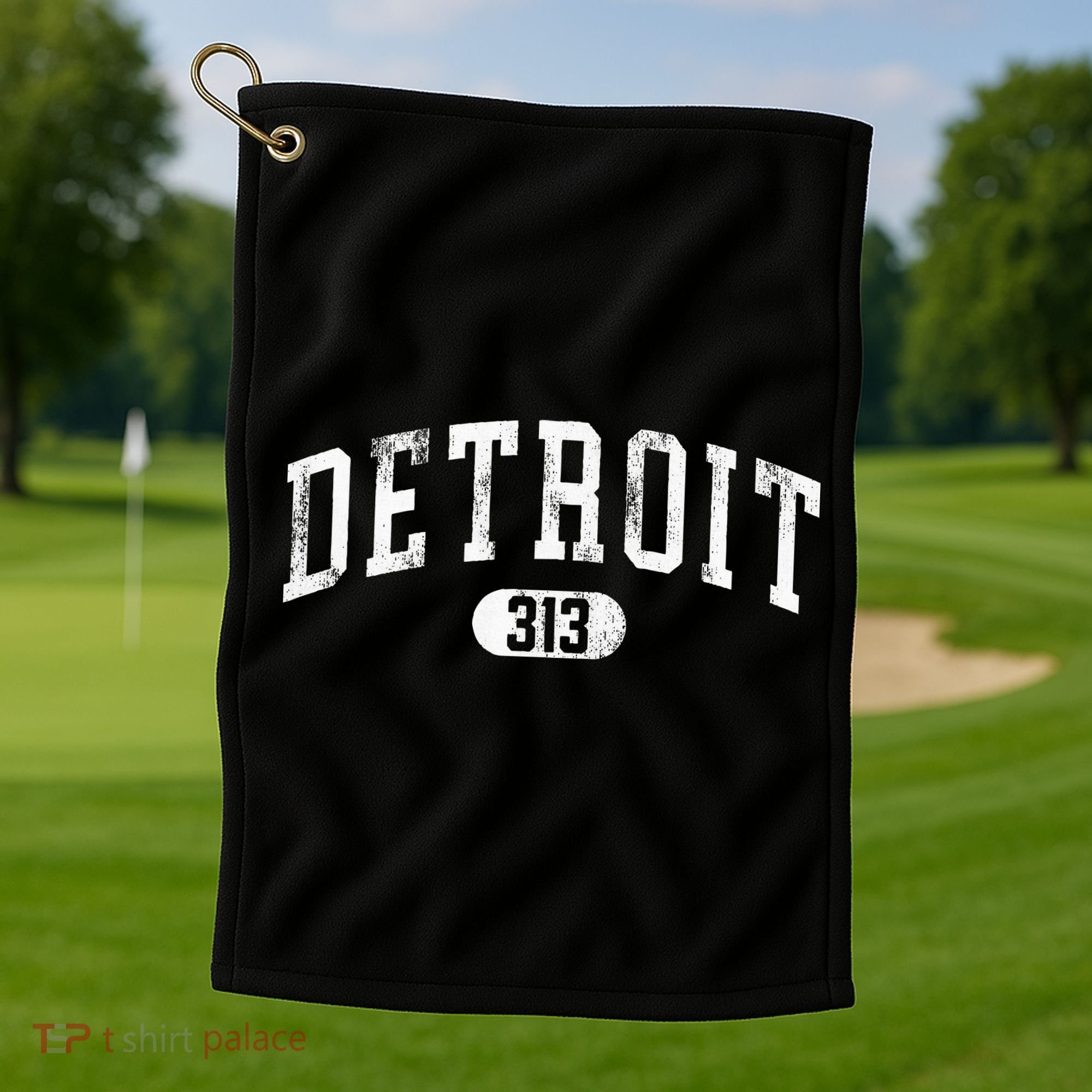 Detroit Michigan Area Code 313 Souvenir Golf Towel