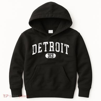Detroit Michigan Area Code 313 Souvenir Kids Hoodie