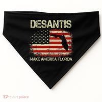 DeSantis Make America Florida US Flag USA-Made Doggie Bandana thumb 0