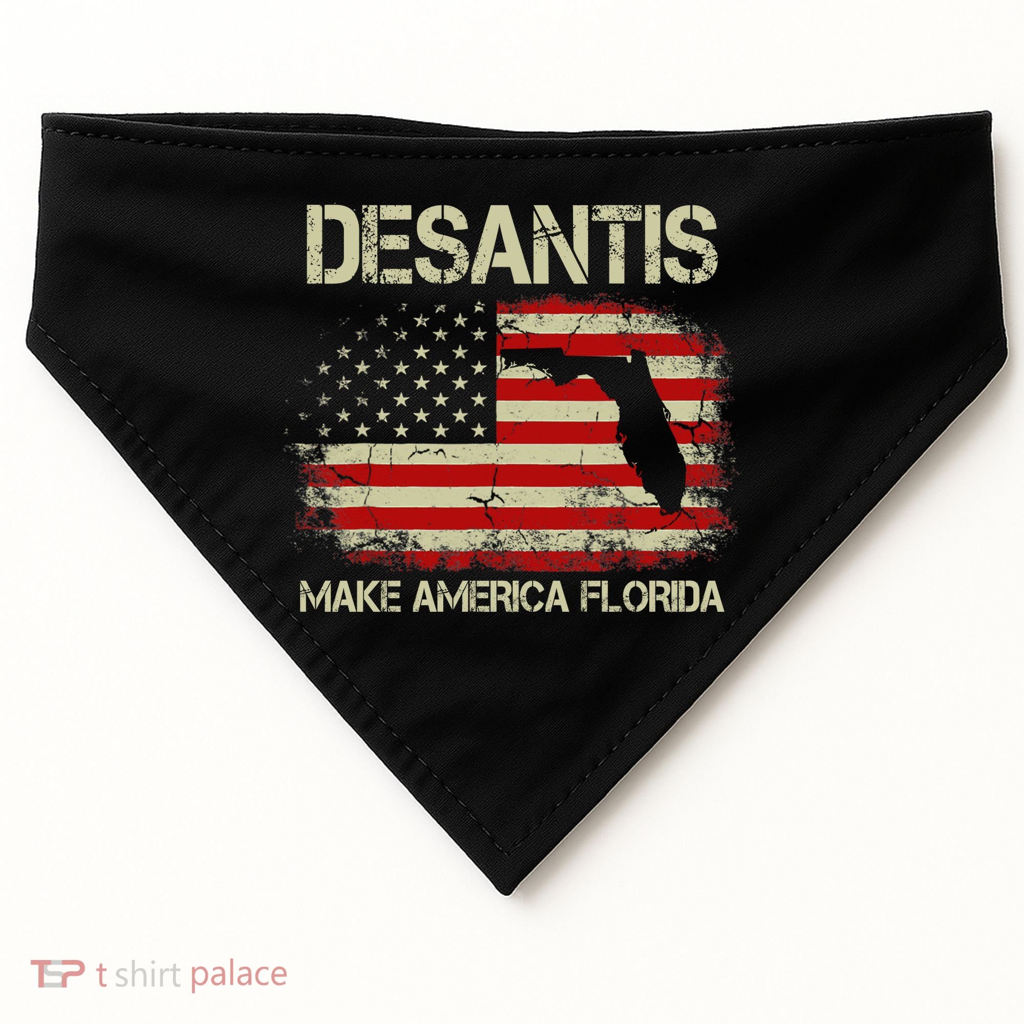 DeSantis Make America Florida US Flag USA-Made Doggie Bandana