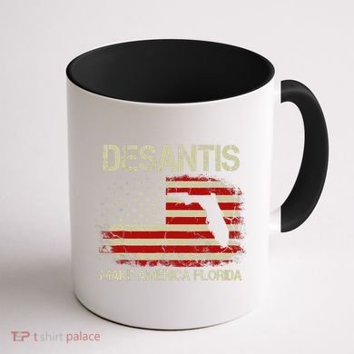DeSantis Make America Florida US Flag Coffee Mug back