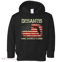 DeSantis Make America Florida US Flag Toddler Hoodie thumb 0