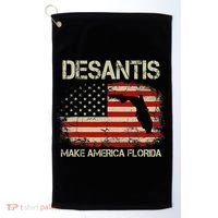 DeSantis Make America Florida US Flag Golf Towel thumb 0