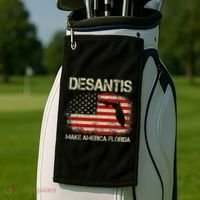 DeSantis Make America Florida US Flag Golf Towel thumb 2