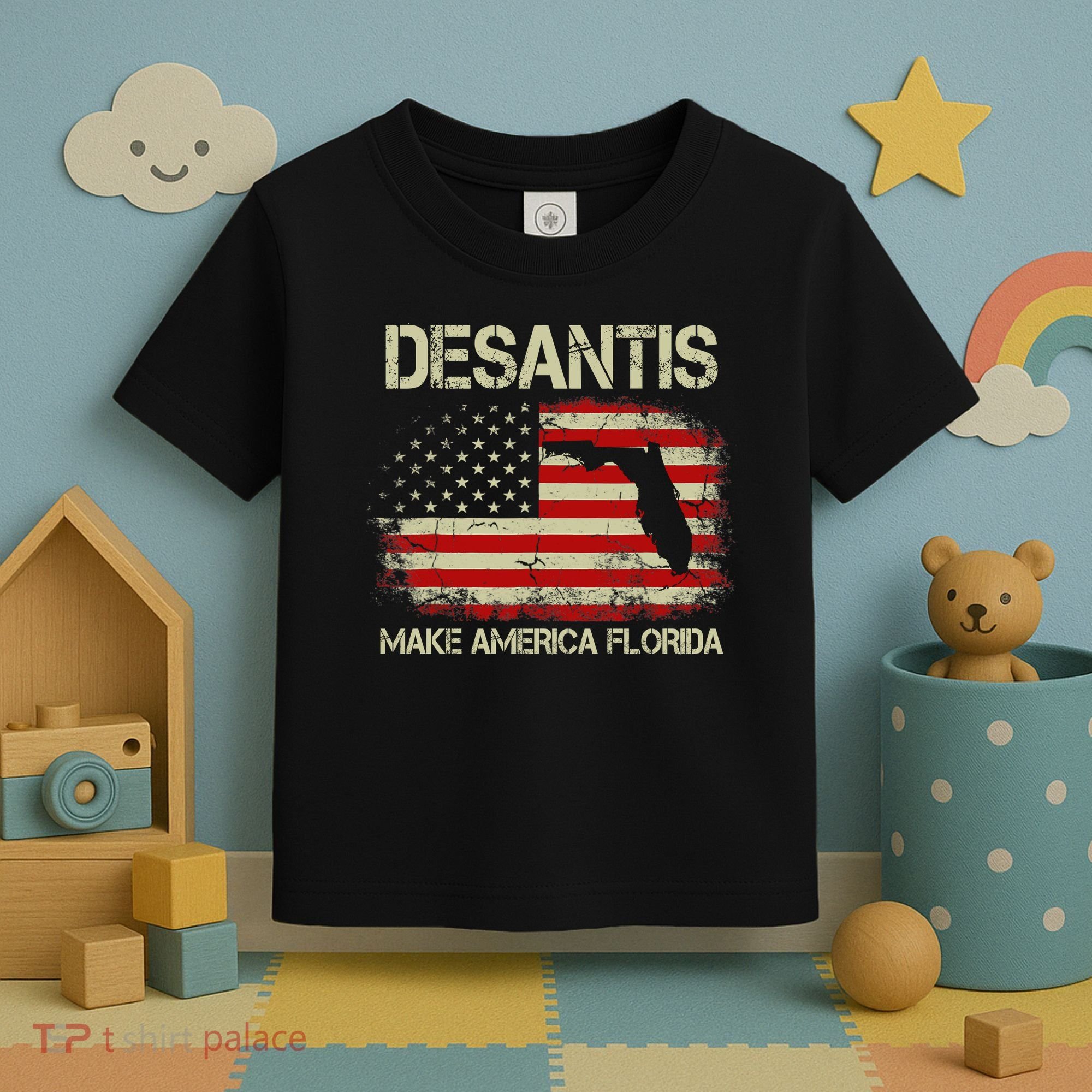 DeSantis Make America Florida US Flag Toddler T-Shirt