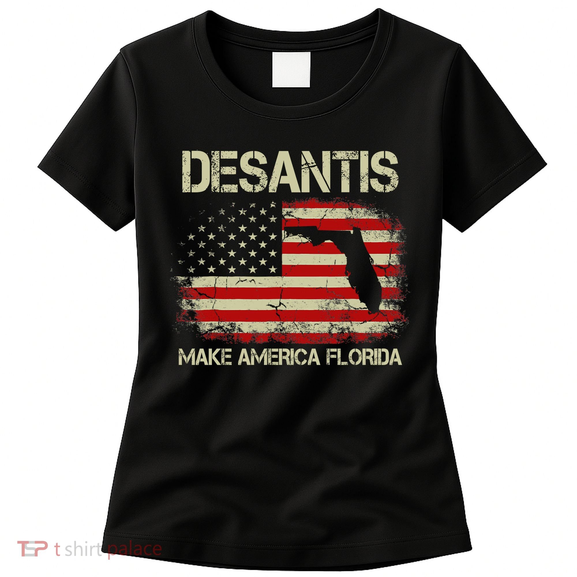 DeSantis Make America Florida US Flag Women's T-Shirt