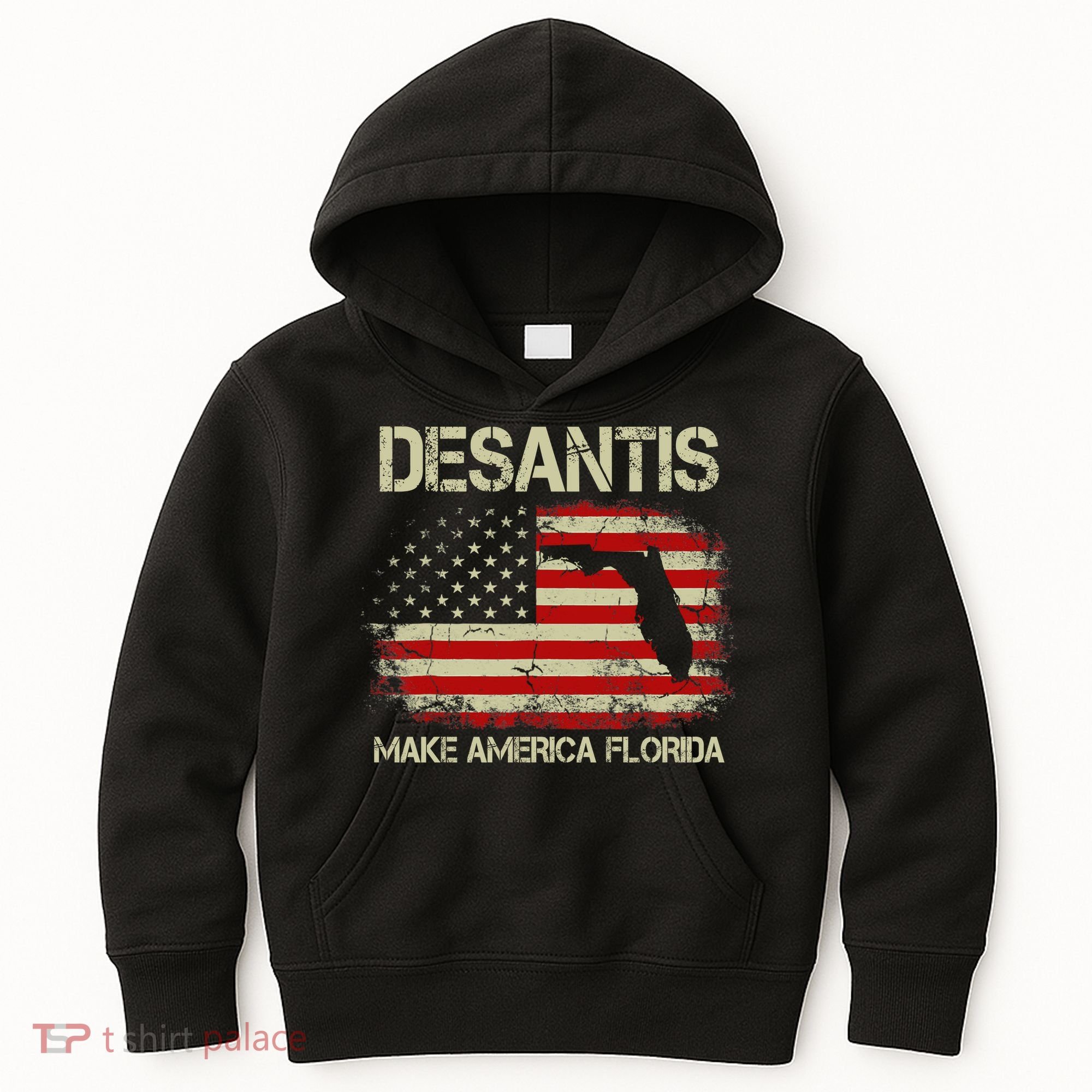 DeSantis Make America Florida US Flag Kids Hoodie