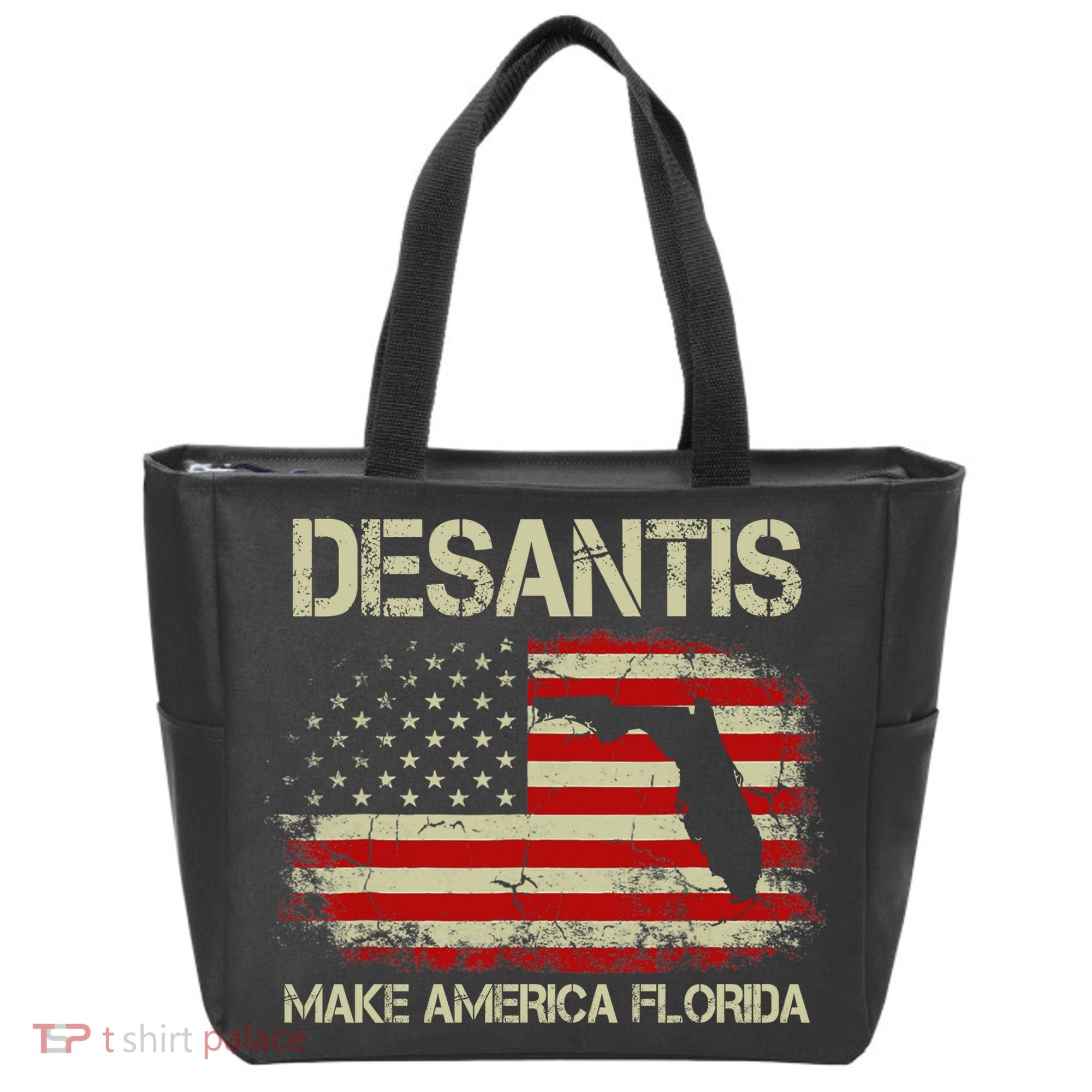 DeSantis Make America Florida US Flag Tote Bag