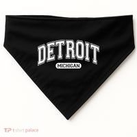 Detroit Michigan Area Code 313 Front And Back USA-Made Doggie Bandana thumb 0