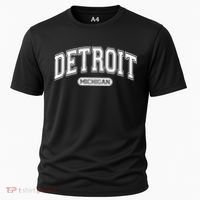 Detroit Michigan Area Code 313 Front And Back Cooling Performance Crew T-Shirt thumb 0