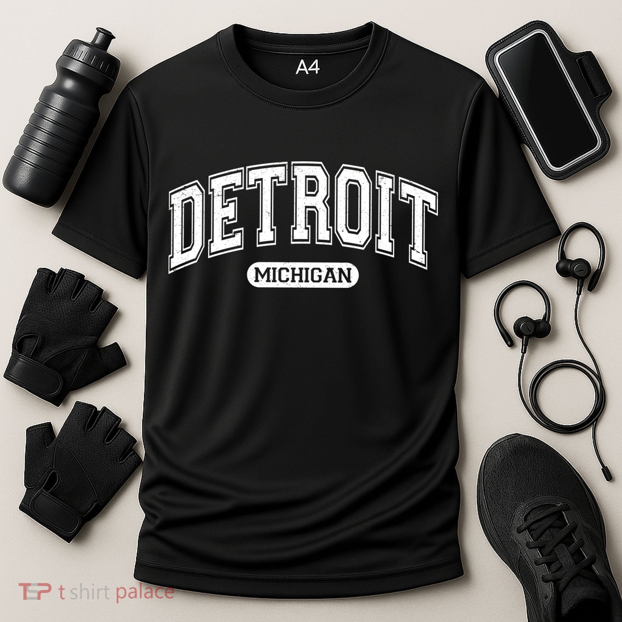 Detroit Michigan Area Code 313 Front And Back Cooling Performance Crew T-Shirt