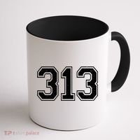 Detroit Michigan Area Code 313 Front And Back Coffee Mug thumb 1