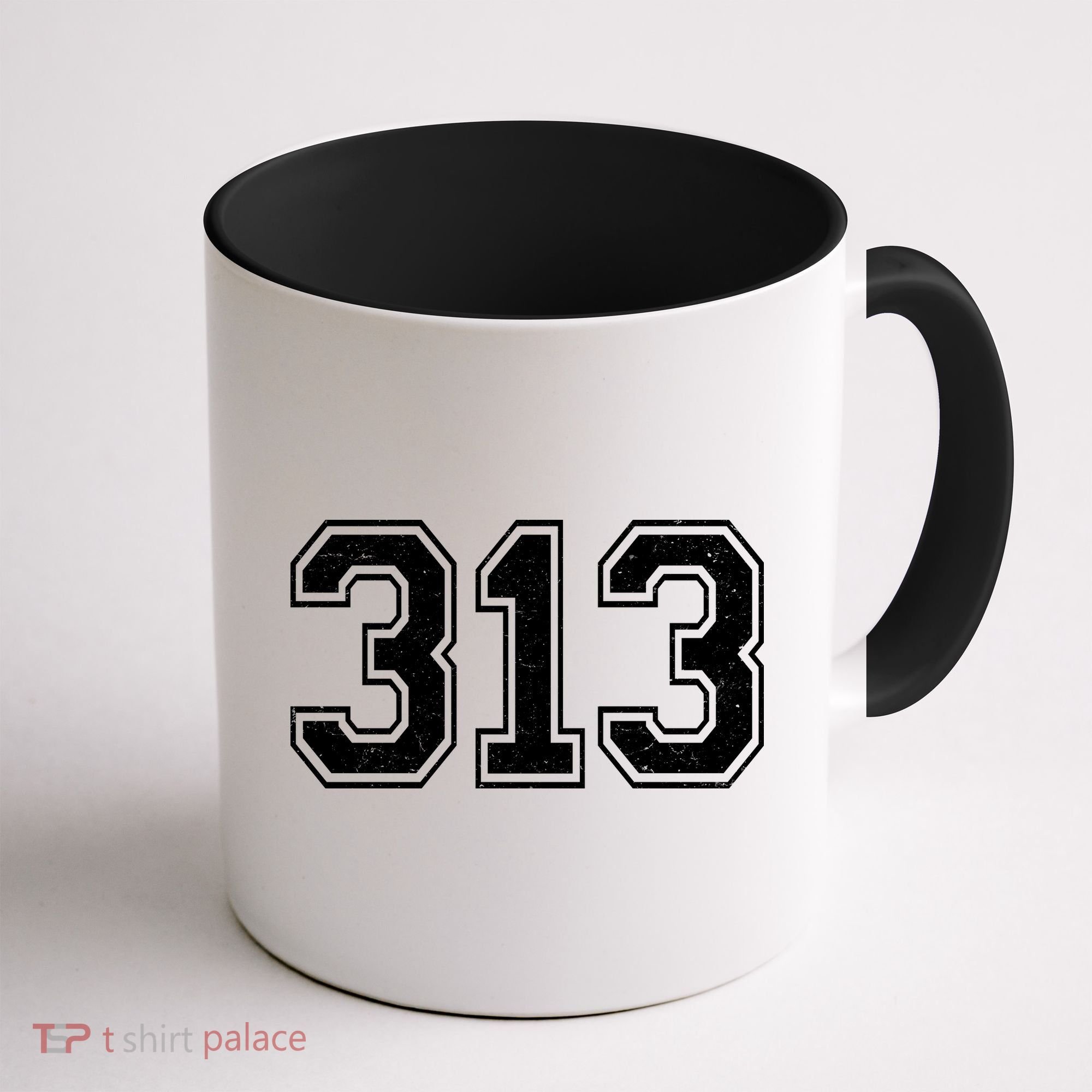 Detroit Michigan Area Code 313 Front And Back Coffee Mug