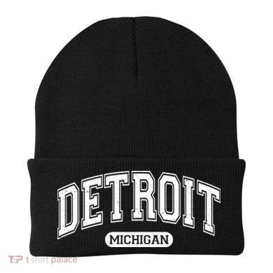 Detroit Michigan Area Code 313 Front And Back Beanie