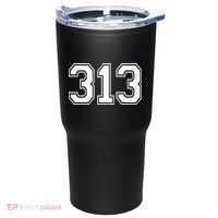 Detroit Michigan Area Code 313 Front And Back Tumbler thumb 1