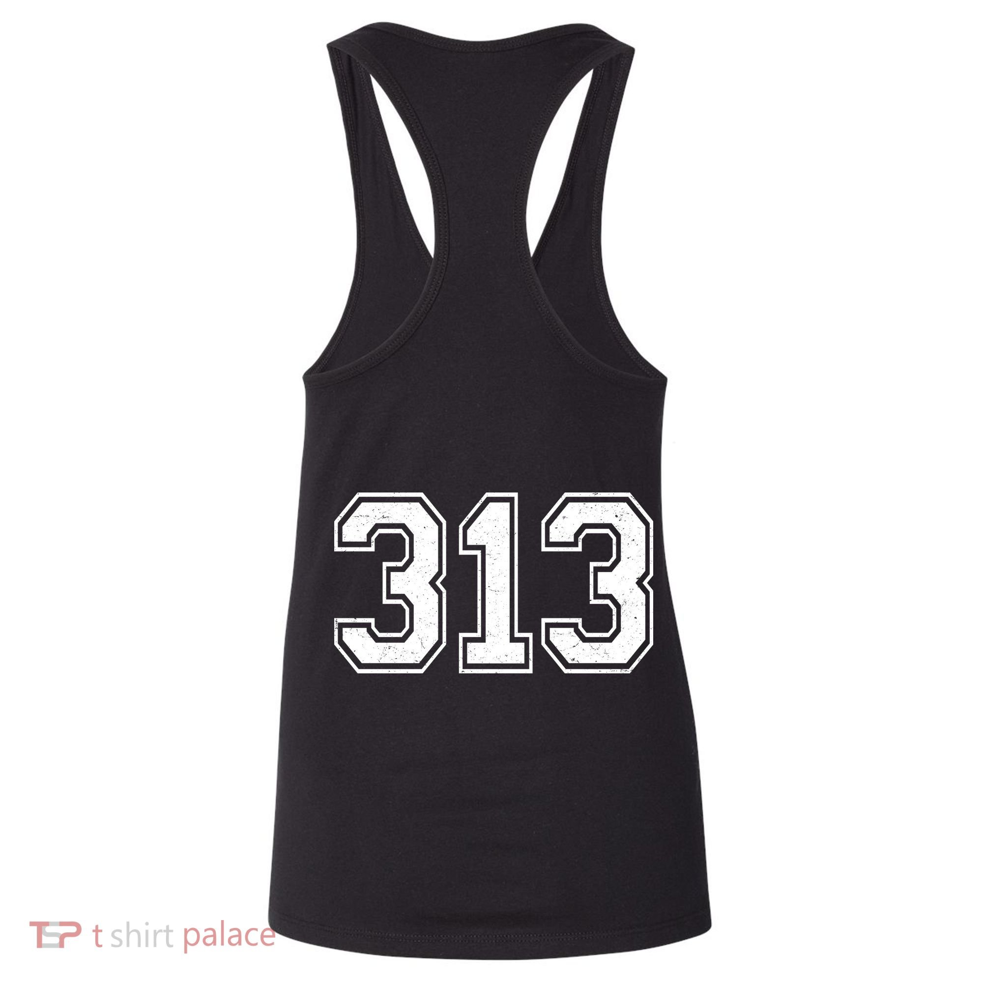Detroit Michigan Area Code 313 Front And Back Women's Tank Top