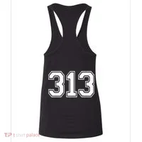 Detroit Michigan Area Code 313 Front And Back Women's Tank Top thumb 4