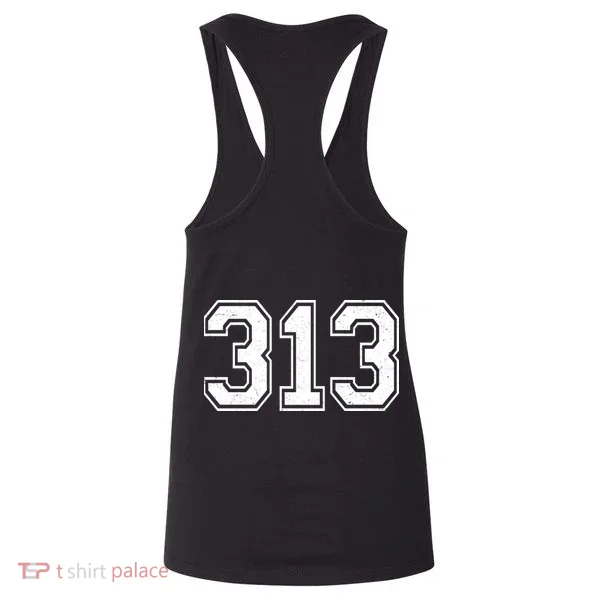 Detroit Michigan Area Code 313 Front And Back Women's Tank Top