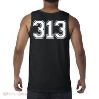 Detroit Michigan Area Code 313 Front And Back Tank Top thumb 1