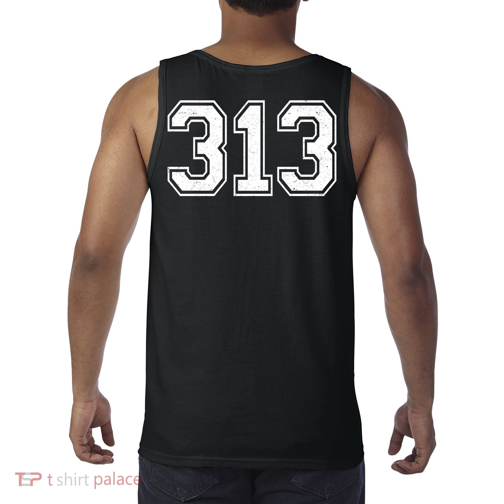 Detroit Michigan Area Code 313 Front And Back Tank Top