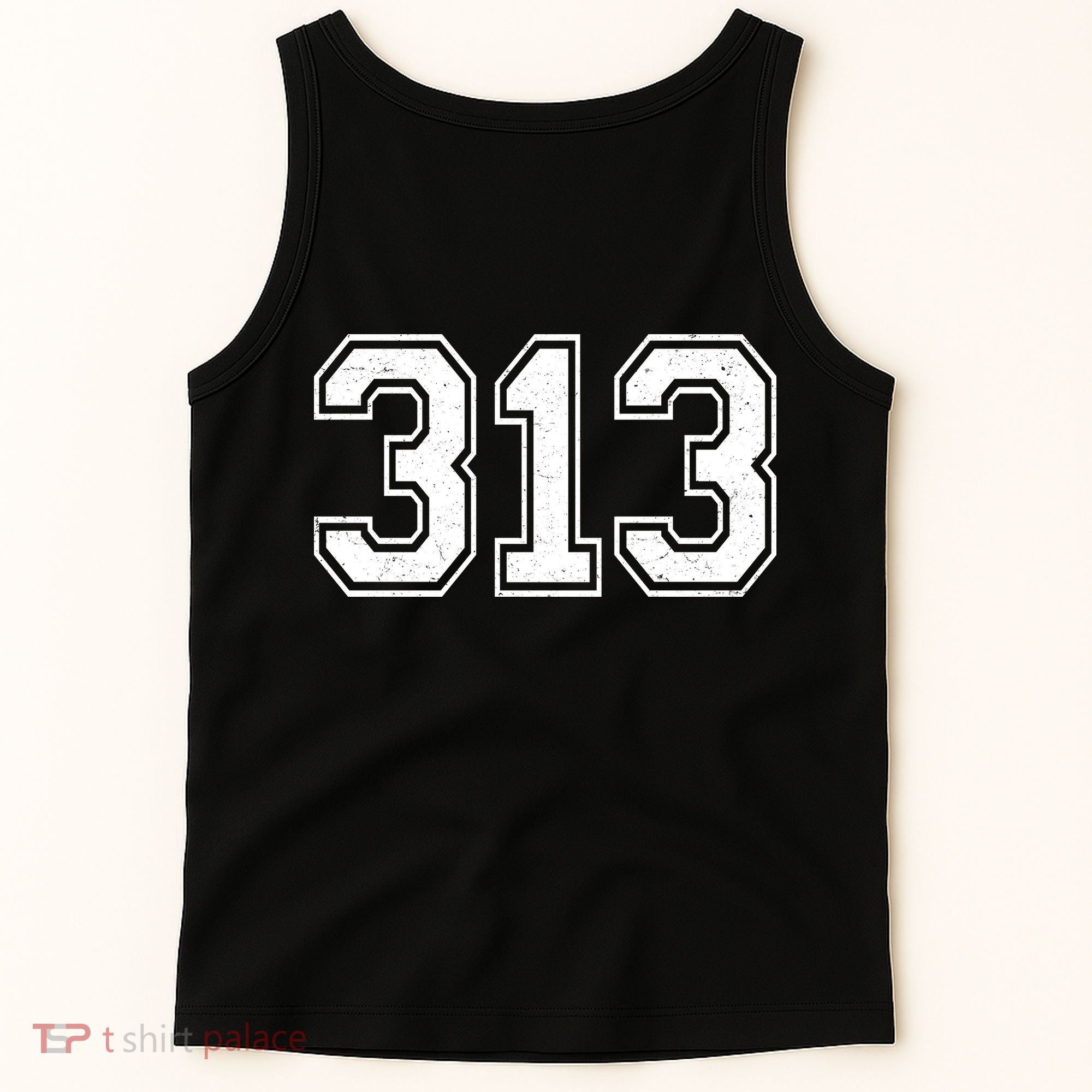 Detroit Michigan Area Code 313 Front And Back Tank Top