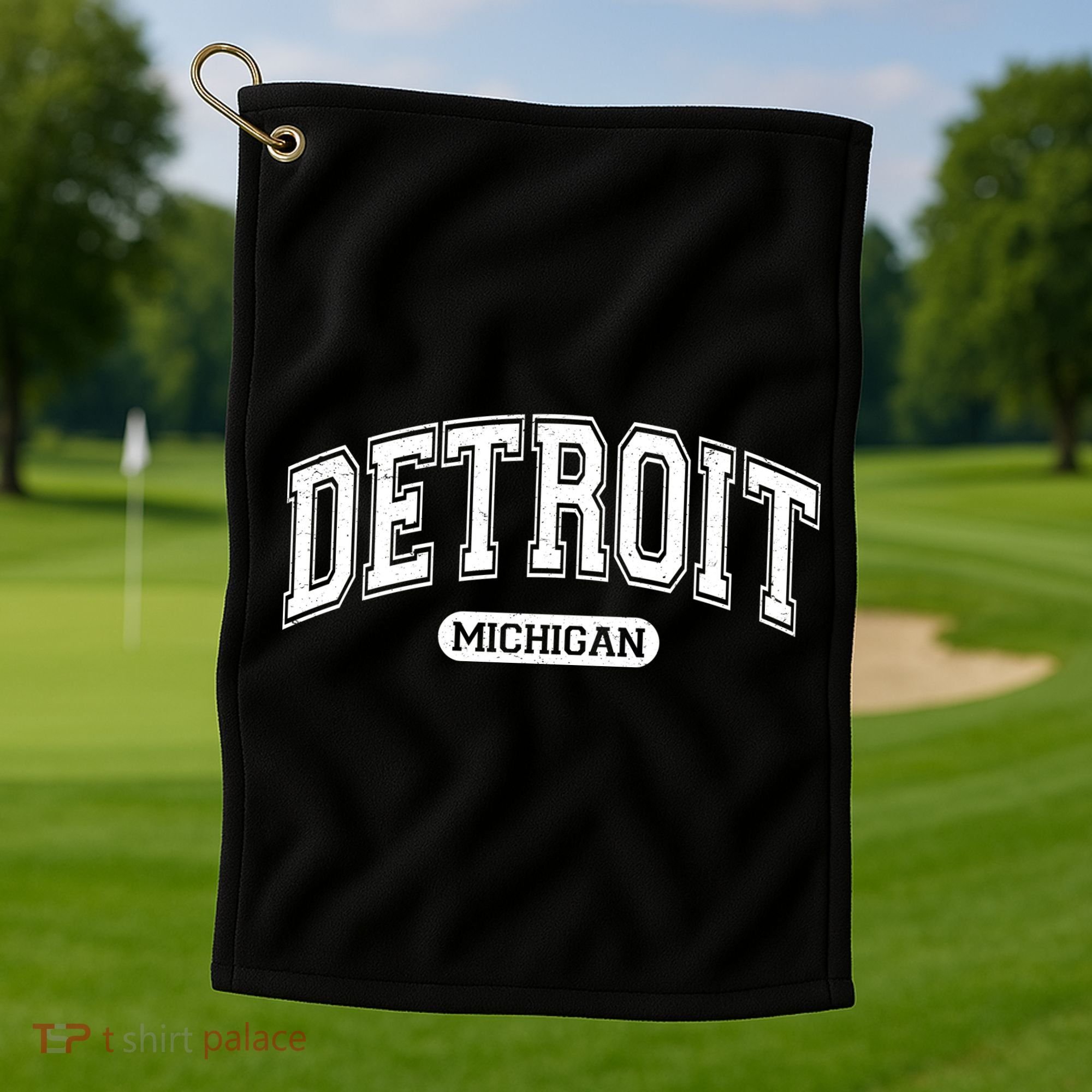 Detroit Michigan Area Code 313 Front And Back Golf Towel