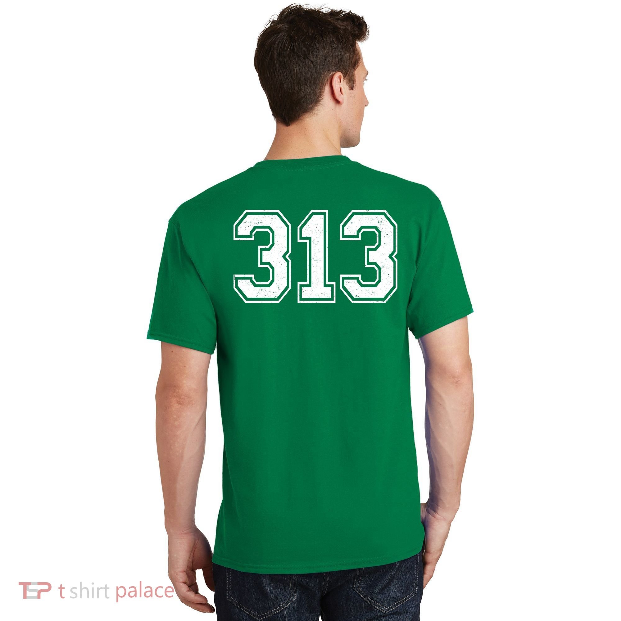 Detroit Michigan Area Code 313 Front And Back T-Shirt