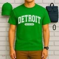 Detroit Michigan Area Code 313 Front And Back T-Shirt thumb 6