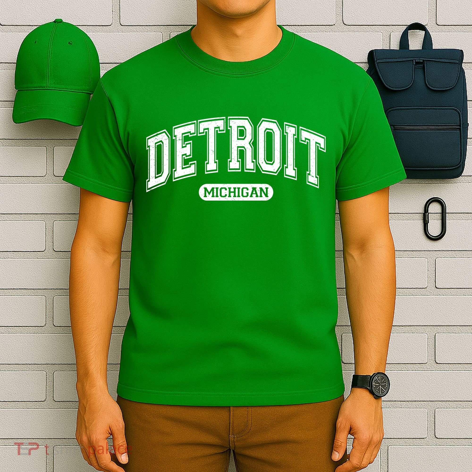 Detroit Michigan Area Code 313 Front And Back T-Shirt