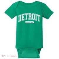 Detroit Michigan Area Code 313 Front And Back Baby Bodysuit thumb 0