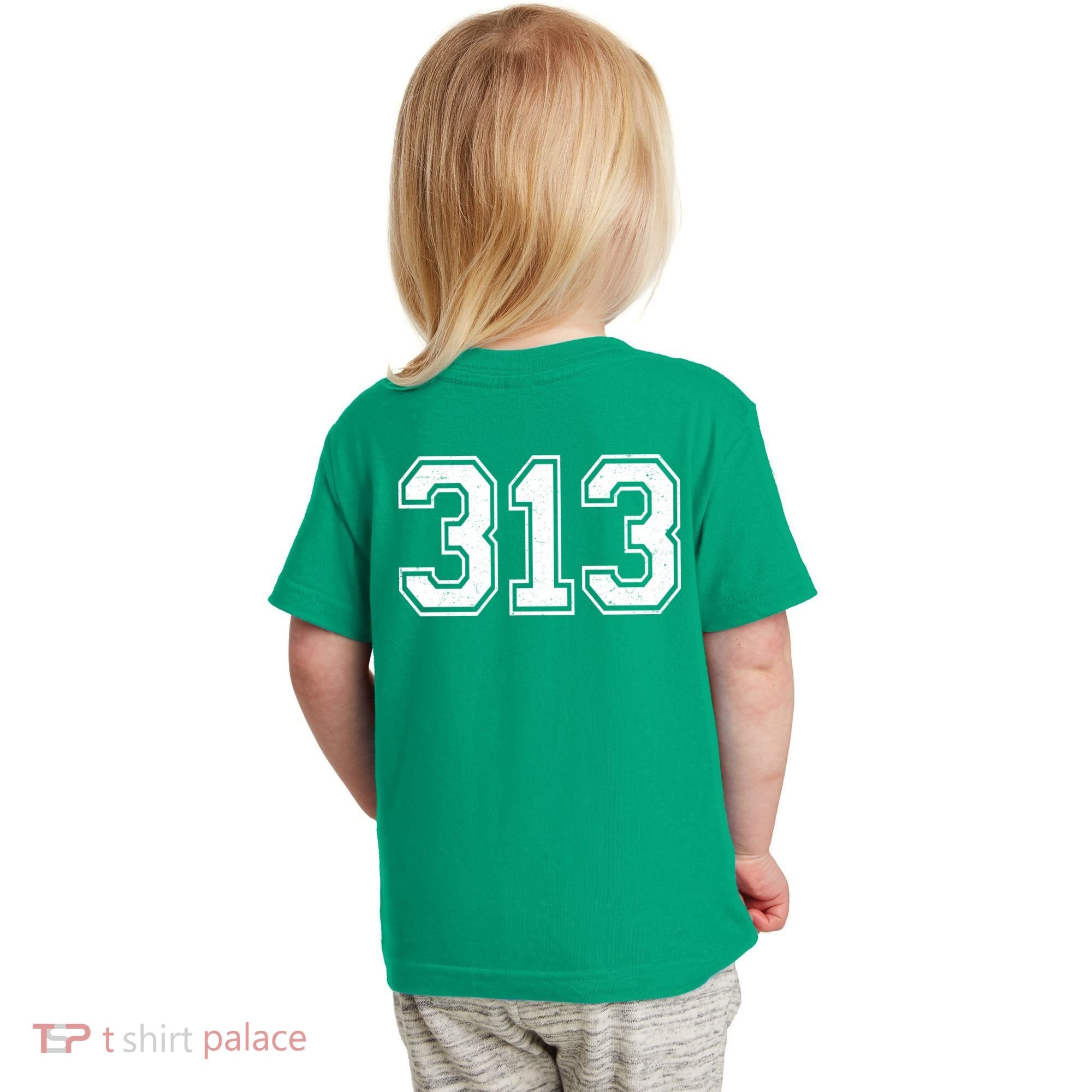 Detroit Michigan Area Code 313 Front And Back Toddler T-Shirt