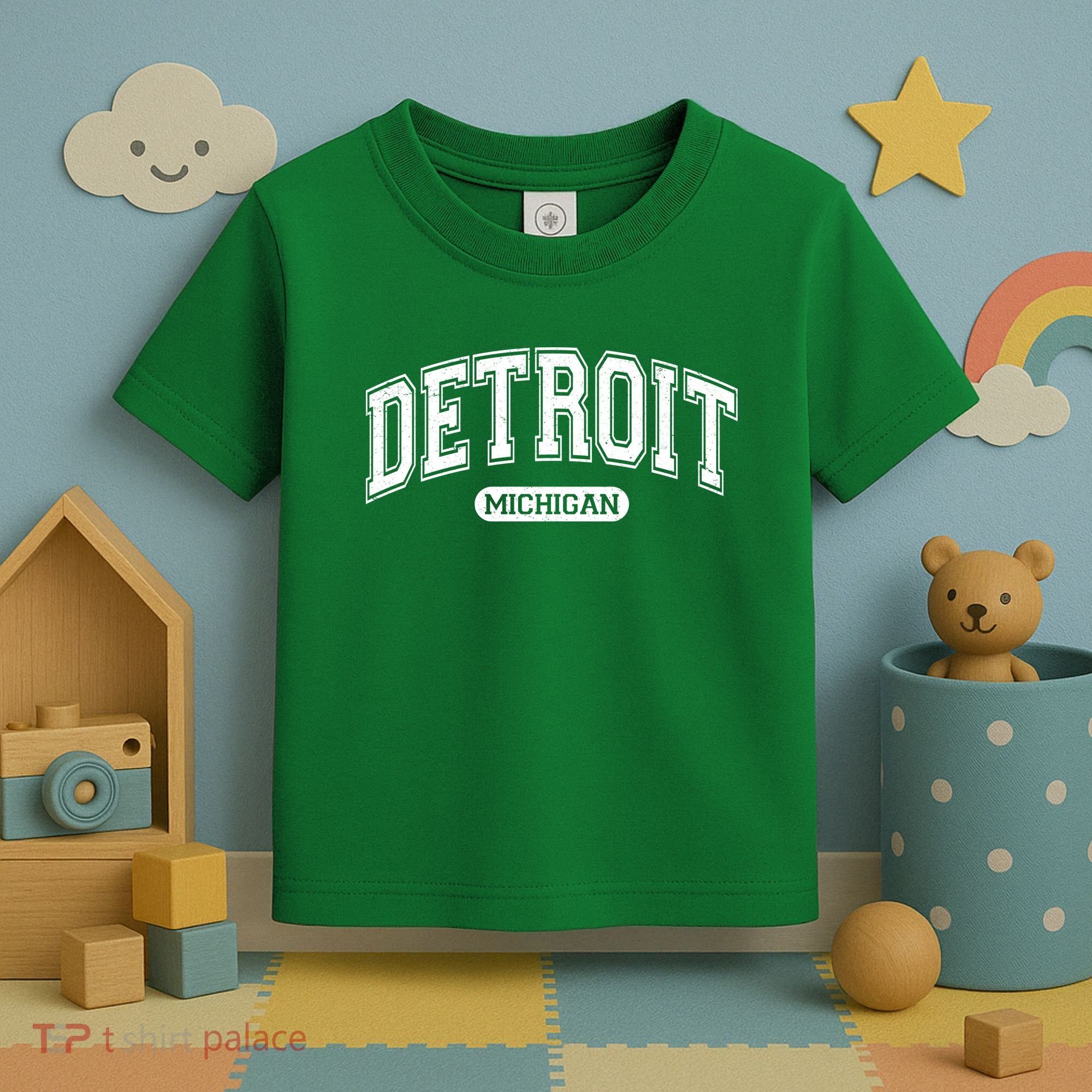 Detroit Michigan Area Code 313 Front And Back Toddler T-Shirt