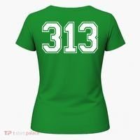 Detroit Michigan Area Code 313 Front And Back Women's T-Shirt thumb 5
