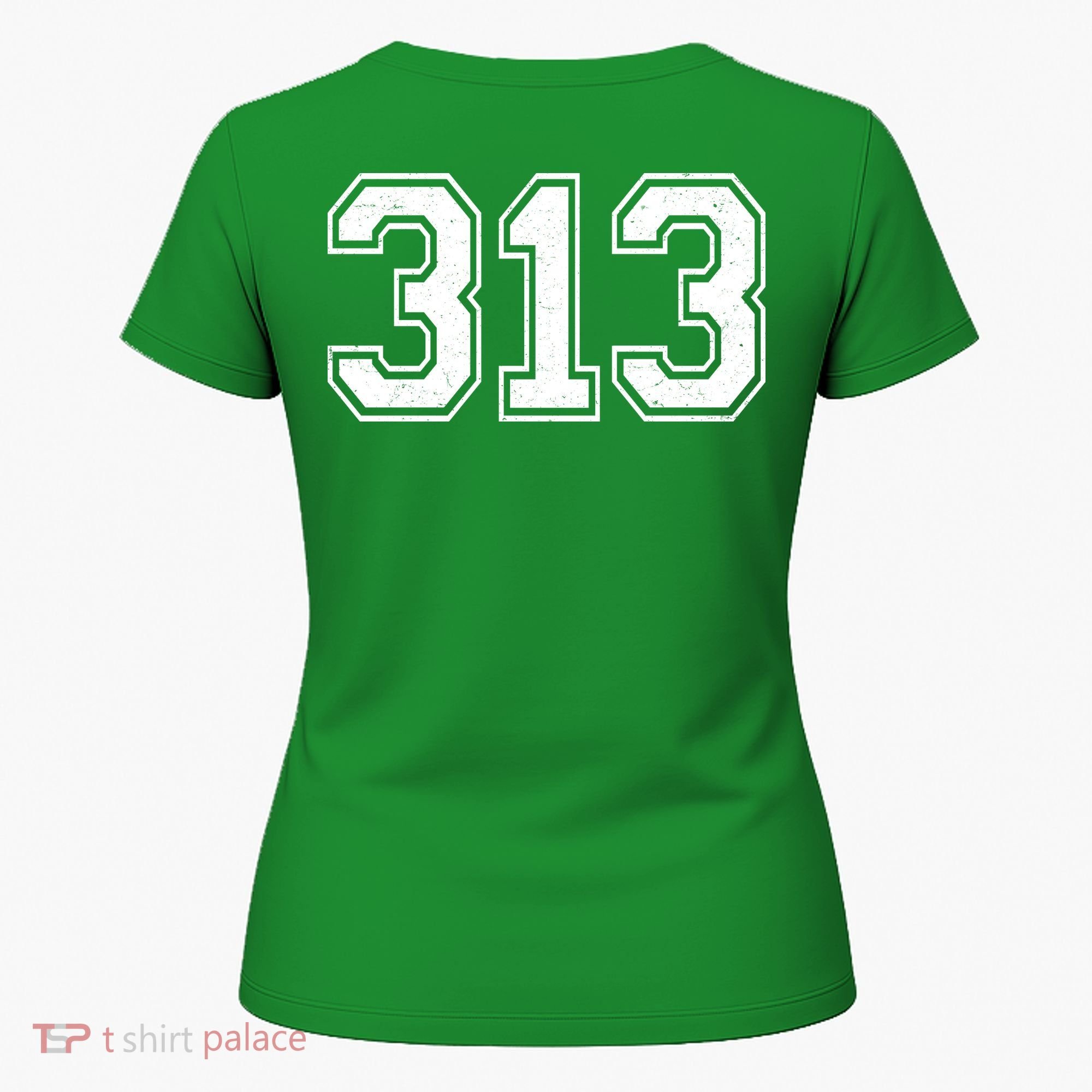 Detroit Michigan Area Code 313 Front And Back Women's T-Shirt