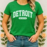 Detroit Michigan Area Code 313 Front And Back Women's T-Shirt thumb 2