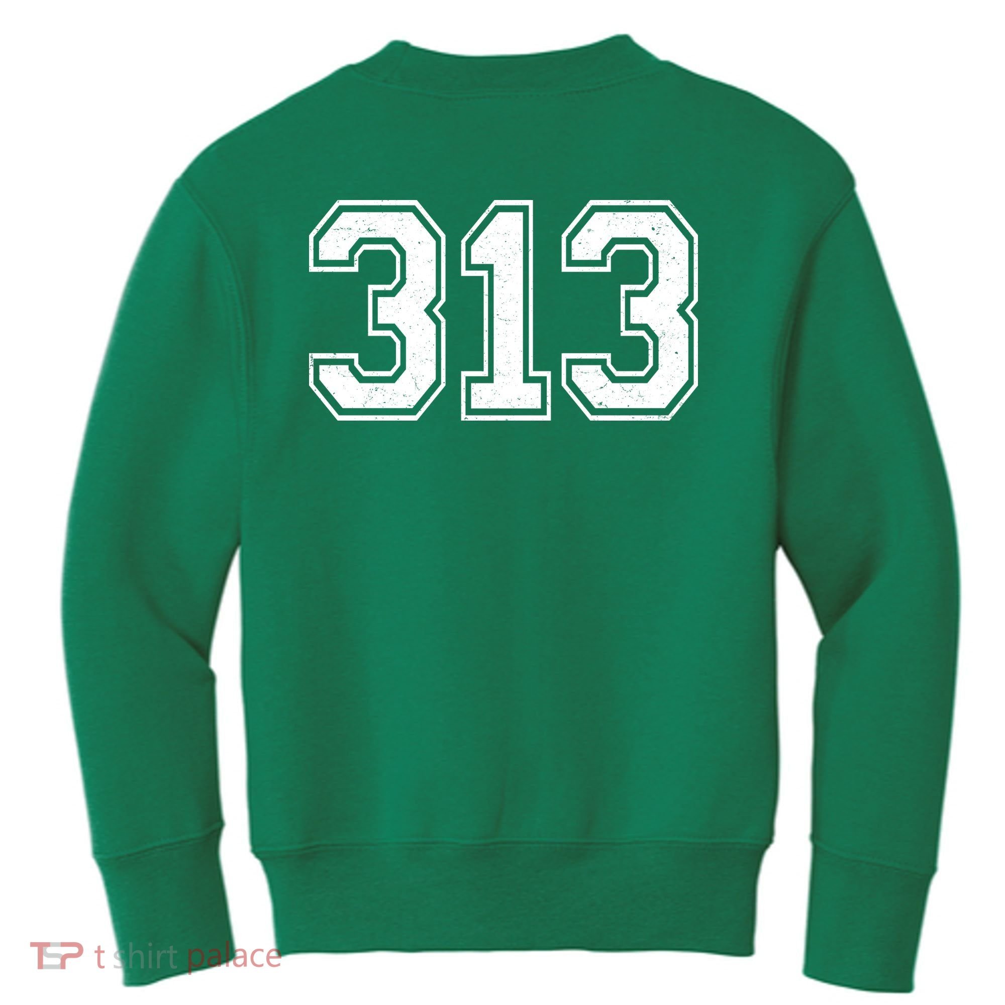 Detroit Michigan Area Code 313 Front And Back Kids Sweatshirt