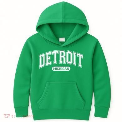 Detroit Michigan Area Code 313 Front And Back Kids Hoodie