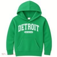 Detroit Michigan Area Code 313 Front And Back Kids Hoodie thumb 0