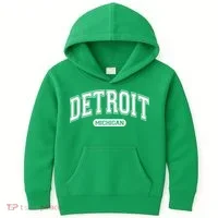 Detroit Michigan Area Code 313 Front And Back Kids Hoodie thumb 0